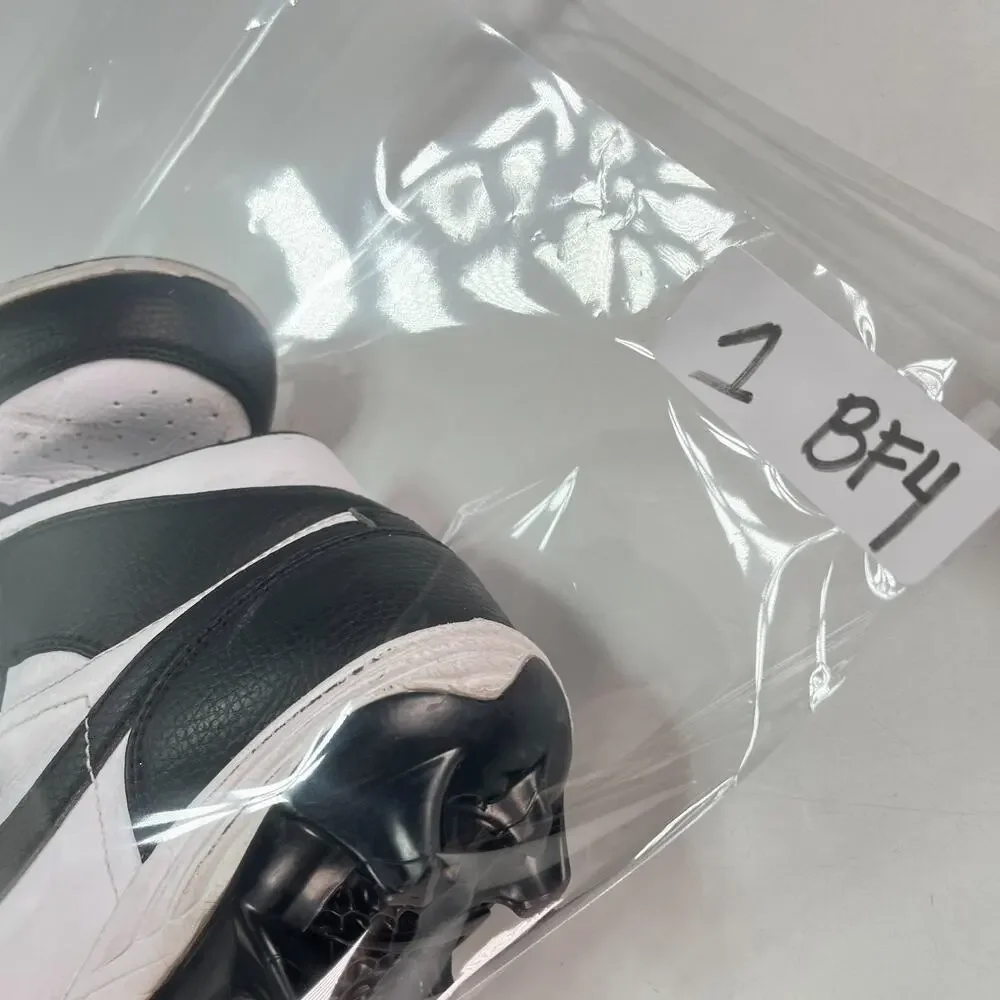 Jordan 1 Mid TD Black White Athletic Football Cleats FJ6805-100 Men's Size 8.5